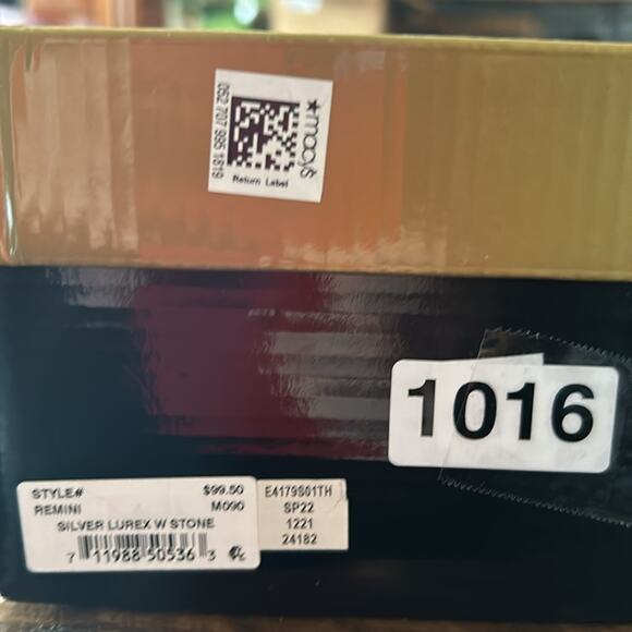 Thalia Sodi Remini Embellished Evening Sandals Silver Caged Stilettos NEW Size 9 - Picture 10 of 10